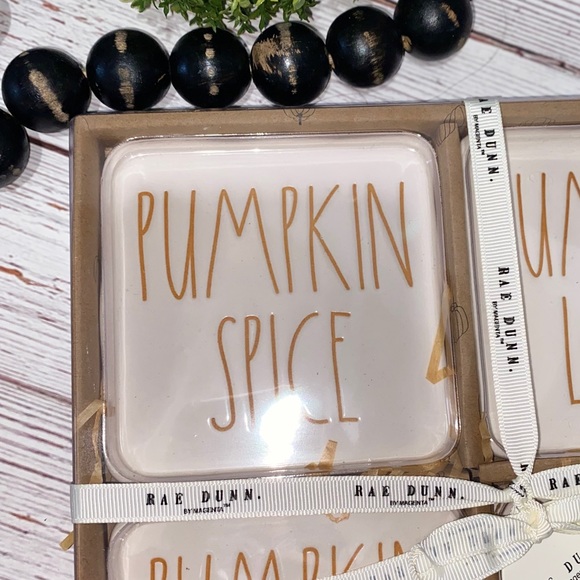 🔥ONLY ONE🔥RAE DUNN Pumpkin Themed Set Coasters - Picture 2 of 6